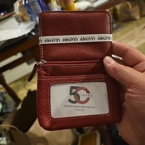 NWT Red wallet Mundi Leather